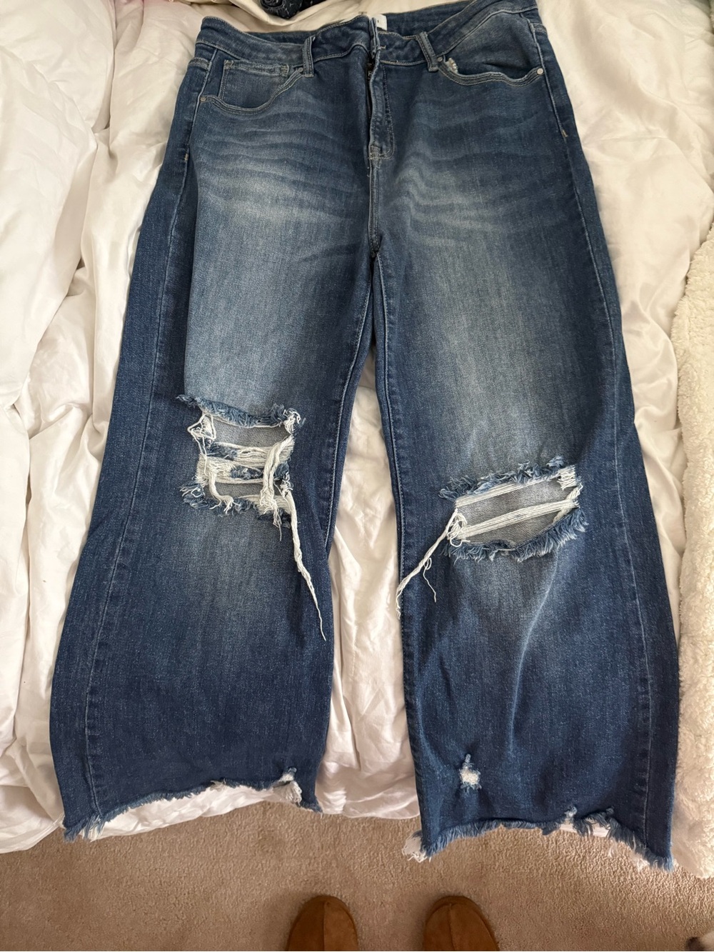 Risen Los Angeles Women's Dark Blue Denim Jeans - Size 15, Waist 32